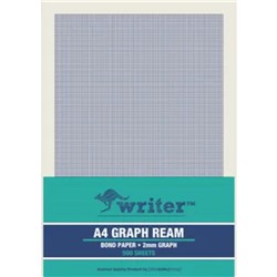 WRITER A4 EXAM PAPER 2MM GRAPH PORTRAIT REAM OF 500
