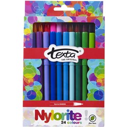 TEXTA NYLORITE COLOURING MARKERS ASSORTED PACK OF 24
