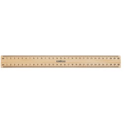 CELCO POLISHED METAL EDGE WOODEN RULER 30CM
