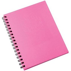 SPIRAX 512 HARD COVER NOTEBOOK A4 RULED 200 PAGE SIDE OPENING PINK