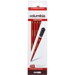 COLUMBIA COPPERPLATE LEAD PENCILS HEXAGON 4B PACK OF 20