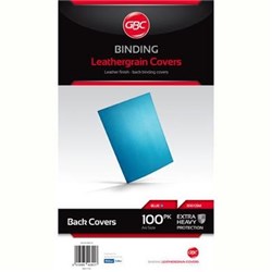 GBC BINDING COVER A4 300GSM LEATHERGRAIN PACK OF 100 BLUE