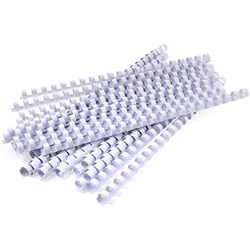 GBC PLASTIC BINDING COMB 10MM 21 LOOP 60 SHEETS CAPACITY WHITE PACK OF 100