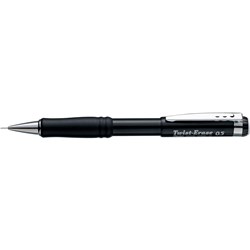PENTEL QE515 MECHANICAL PENCIL TWIST-ERASE 0.5MM GRIP BLACK BARREL