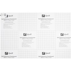 QUILL FOAM BOARD SELF ADHESIVE 500X770MM WHITE