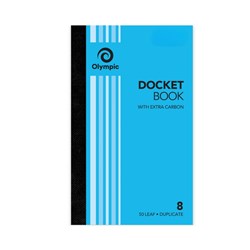 OLYMPIC 8 DOCKET BOOK CARBON DUPLICATE 205 X 125MM 50 LEAF BLUE