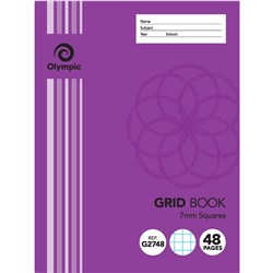 OLYMPIC G2748 GRID BOOK 225 X 175MM 7MM GRID 48 PAGE
