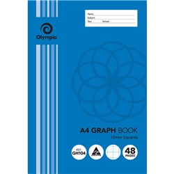 OLYMPIC GH104 GRAPH BOOK A4 10MM GRAPH 48 PAGE