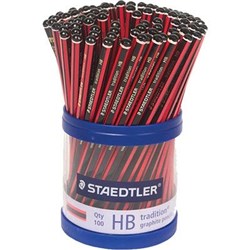 STAEDTLER 110 TRADITION GRAPHITE PENCIL HB CUP OF 100