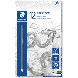 STAEDTLER NORIS MAXI LEARNER GRAPHITE PENCILS 2B PACK OF 12