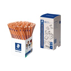 STAEDTLER 130 NATURAL GRAPHITE PENCILS 2B CUP OF 100