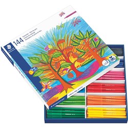 STAEDTLER NORIS FIBRE TIPPED PENS ASSORTED CLASS PACK OF 144