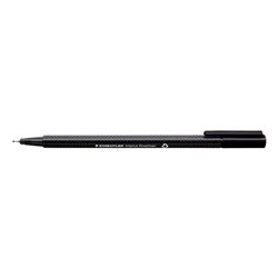 STAEDTLER 334 TRIPLUS FINELINERS 0.3MM BLACK PACK OF 10
