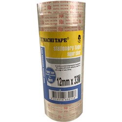 NACHI 630 CRYSTAL CLEAR STATIONERY TAPE 12MMX33M PACK OF 12