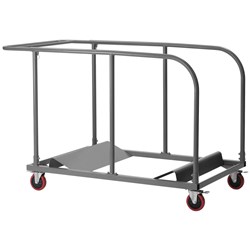 SYLEX FORTRESS PLANET ROUND FOLDING TABLE TROLLEY LIGHT GREY