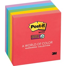 POST-IT 654-5SSAN SUPER STICKY NOTES 76MMX76MM PLAYFUL PRIMARIES PACK OF 5