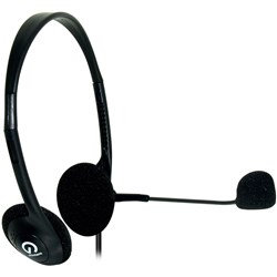 SHINTARO LIGHT WEIGHT STEREO HEADPHONES WITH MICROPHONE BLACK