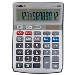 CANON LS-121TS DESKTOP CALCULATOR 12 DIGIT SILVER