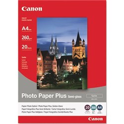 CANON SG201 A4 260GSM SEMI-GLOSS PHOTO PAPER PACK OF 20