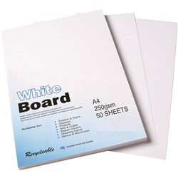 COLOURFUL DAYS WHITEBOARD A4 250GSM WHITE PACK OF 50