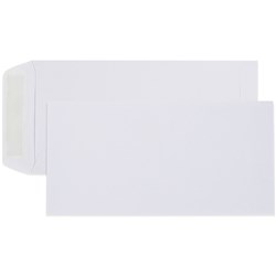 CUMBERLAND PLAIN ENVELOPE POCKET DL 110 X 220MM STRIP SEAL WHITE BOX OF 500