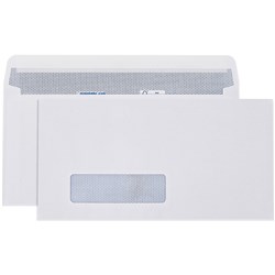 CUMBERLAND WINDOW FACE ENVELOPE DLX STRIP SEAL LASER SECRETIVE WHITE BOX OF 500