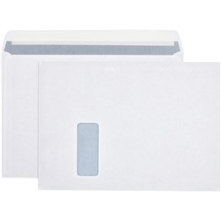 CUMBERLAND WINDOW FACE BOOKLET ENVELOPE C4 STRIP SEAL LASER SECRETIVE WHITE BOX OF 250