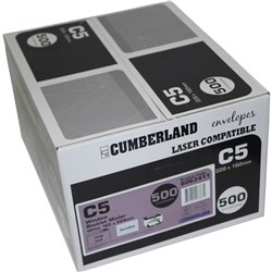 CUMBERLAND BOOKLET MAILER ENVELOPE C5 STRIP SEAL LASER SECRETIVE WHITE BOX OF 500