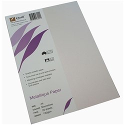 QUILL METALLIQUE PAPER A4 120GSM PAPER MOONSTONE PACK OF 25