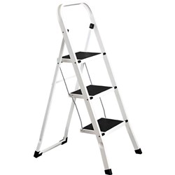 ITALPLAST STEP LADDER 3 STEP WHITE