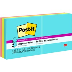 POST-IT R330-6SSMIA SUPER STICKY NOTES 76MMX76MM POP UP NEONS PACK OF 6