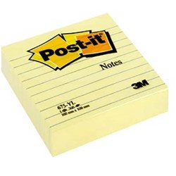 POST-IT 675-YL NOTES ORIGINAL 98X98MM LINED YELLOW
