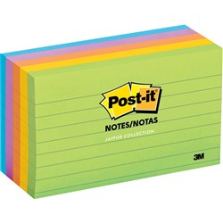 Post-It 635-5AU Lined Notes 73mmx123mm Floral Fantasy Pack of 5