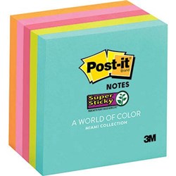 POST-IT 654-5SSMIA SUPER STICKY NOTES 76MMX76MM SUPERNOVA NEONS PACK OF 5