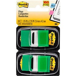 POST-IT 680-GN2 FLAGS TWIN PACK 25X43MM GREEN PACK OF 2
