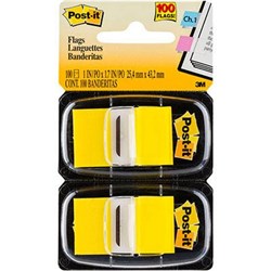 POST-IT 680-YW2 FLAGS TWIN PACK 25X43MM YELLOW PACK OF 2