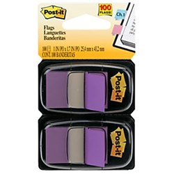 POST-IT 680-PU2 FLAGS TWIN PACK 25X43MM PURPLE PACK OF 2