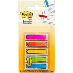POST-IT 684-ARR2 ARROW FLAGS 12X45MM BRIGHT BLUE GREEN ORANGE PINK PACK OF 100