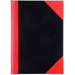 CUMBERLAND BLACK & RED NOTEBOOK GLOSS A5 200 LEAF