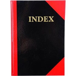 CUMBERLAND BLACK & RED NOTEBOOK GLOSS A7 100 LEAF INDEXED