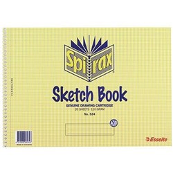 SPIRAX 534 SKETCH BOOK PERFORATED A4 20 SHEETS SIDE OPENING