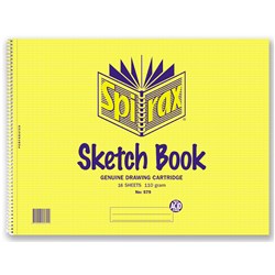 SPIRAX 579 SKETCH BOOK PERFORATED 272 X 360MM 16 SHEETS SIDE OPENING