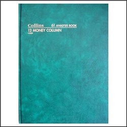 COLLINS ANALYSIS 61 SERIES A4 12 MONEY COLUMN GREEN