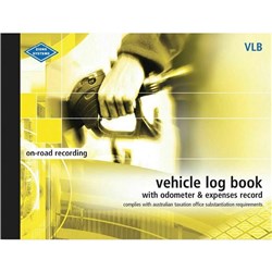 ZIONS VLB VEHICLE LOG BOOK VEHICLE LOG & EXPENSES 190X250MM 72 PAGE
