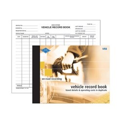 ZIONS VRB ON ROAD RECORD BOOK DUPLICATE VEHICLE EXPENSE RECORD 165X220MM 36 PAGE