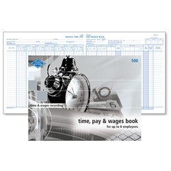 ZIONS PAY & WAGES BOOK NUMBER 500 SMALL 210X285MM