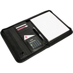 REXEL PROFESSIONAL COMPENDIUM ZIP PAD HOLDER BLACK