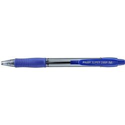PILOT BPGP-10R SUPERGRIP PEN RETRACTABLE MEDIUM 1MM BLUE