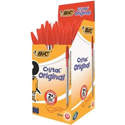 BIC CRISTAL ORIGINAL BALLPOINT PEN MEDIUM 1MM BLACK BOX OF 50