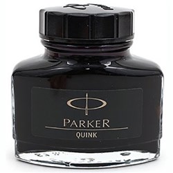 PARKER QUINK FOUNTAIN PEN INK PERMANENT BLACK BOTTLE 57ML